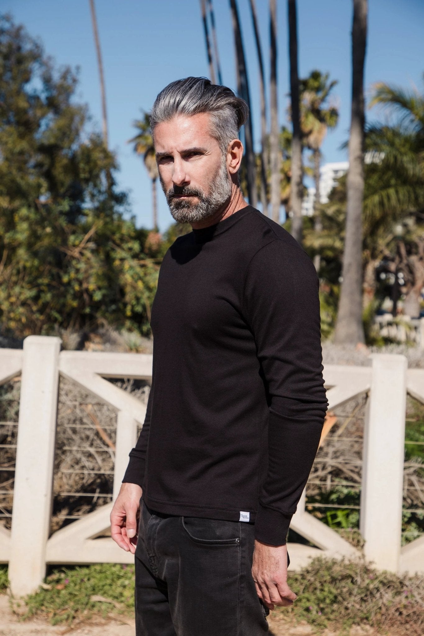 Clearance Men's Bamboo Viscose/Organic Cotton Long Sleeve T-Shirt by Spun Bamboo