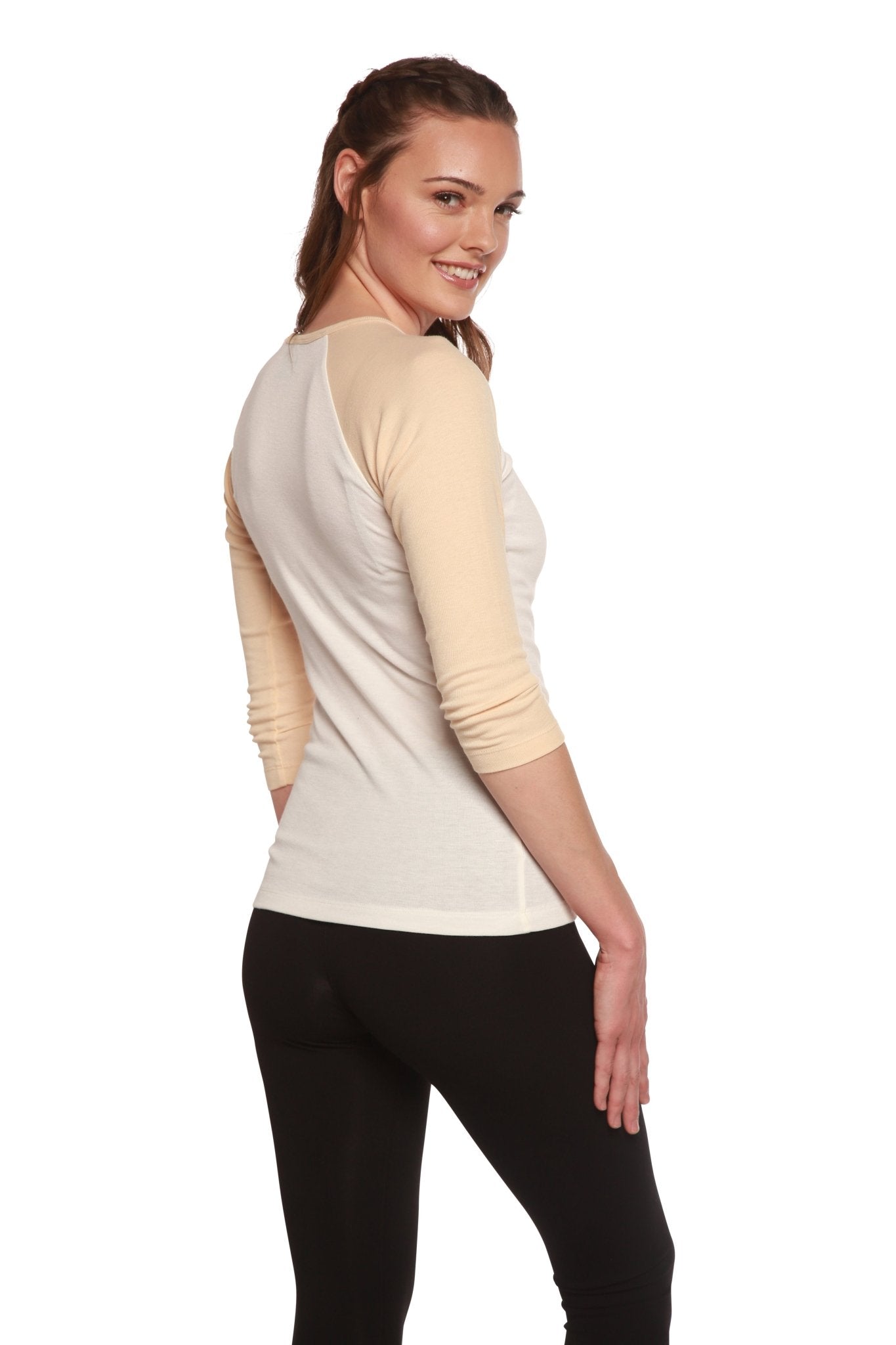 Clearance Women's Bamboo Viscose/Sorona 3/4 Sleeve T-Shirt women's tshirt La Vie Bien Clearance Women's Bamboo Viscose/Sorona 3/4 Sleeve T-Shirt