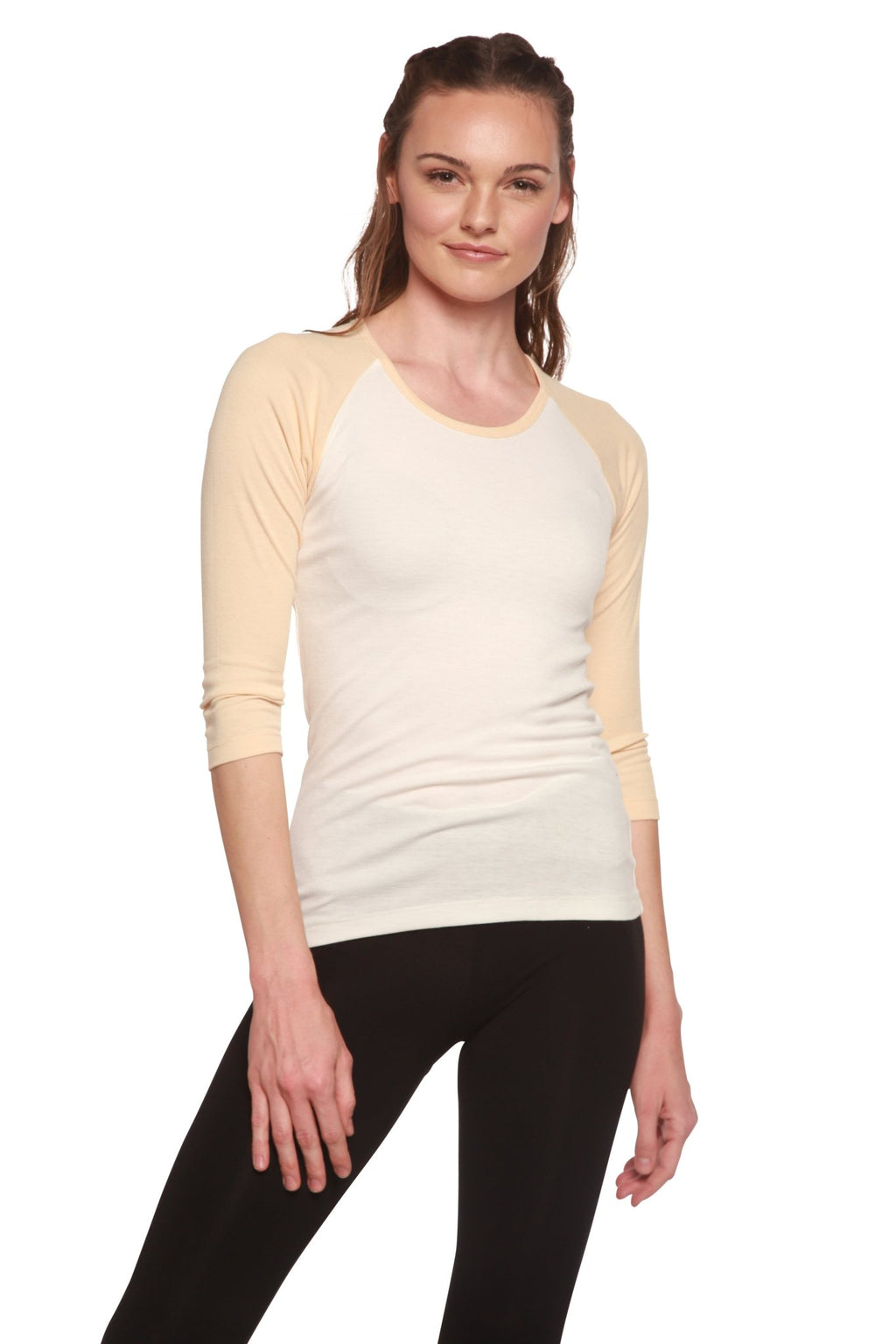 Clearance Women's Bamboo Viscose/Sorona 3/4 Sleeve T-Shirt women's tshirt La Vie Bien Clearance Women's Bamboo Viscose/Sorona 3/4 Sleeve T-Shirt