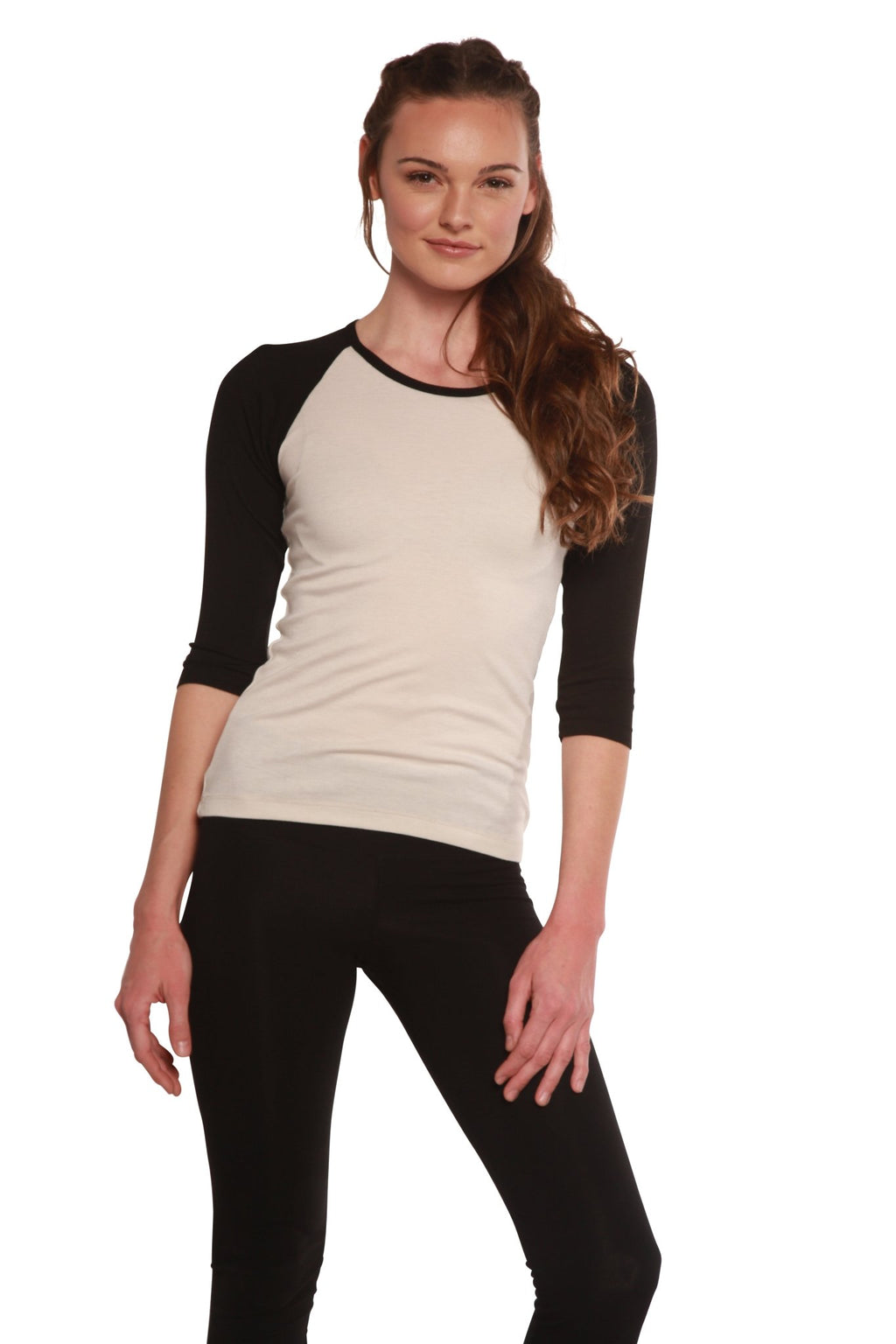 Clearance Women's Bamboo Viscose/Sorona 3/4 Sleeve T-Shirt women's tshirt La Vie Bien Clearance Women's Bamboo Viscose/Sorona 3/4 Sleeve T-Shirt