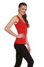 Clearance Women's Bamboo/Cotton Racer Back Tank Top women's tops La Vie Bien Clearance Women's Bamboo/Cotton Racer Back Tank Top