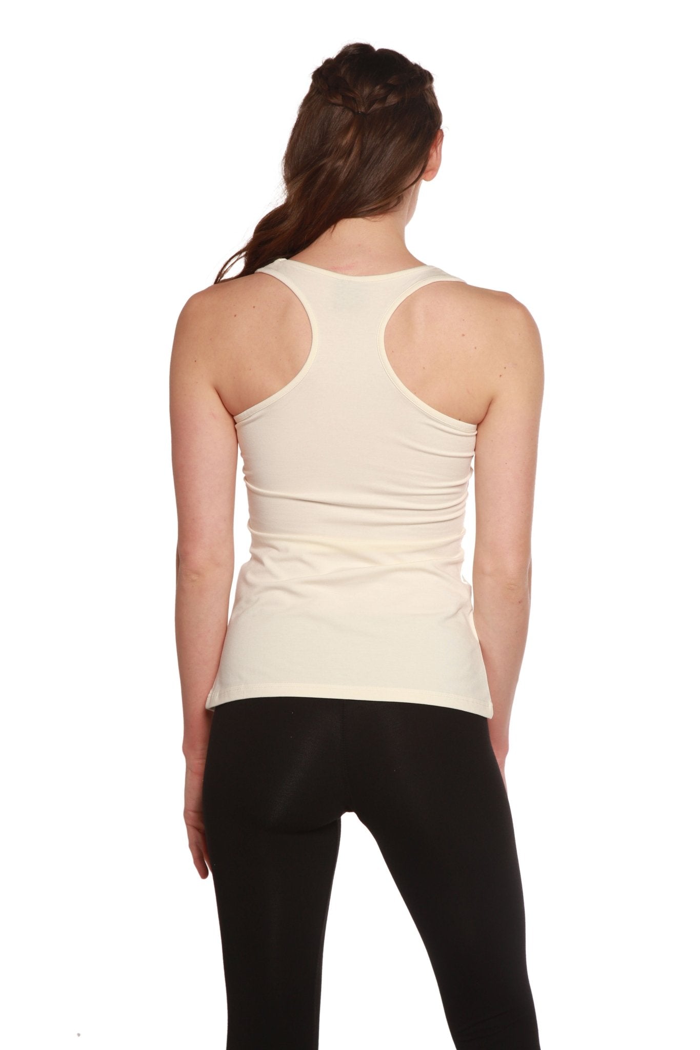 Clearance Women's Bamboo/Cotton Racer Back Tank Top women's tops La Vie Bien Clearance Women's Bamboo/Cotton Racer Back Tank Top