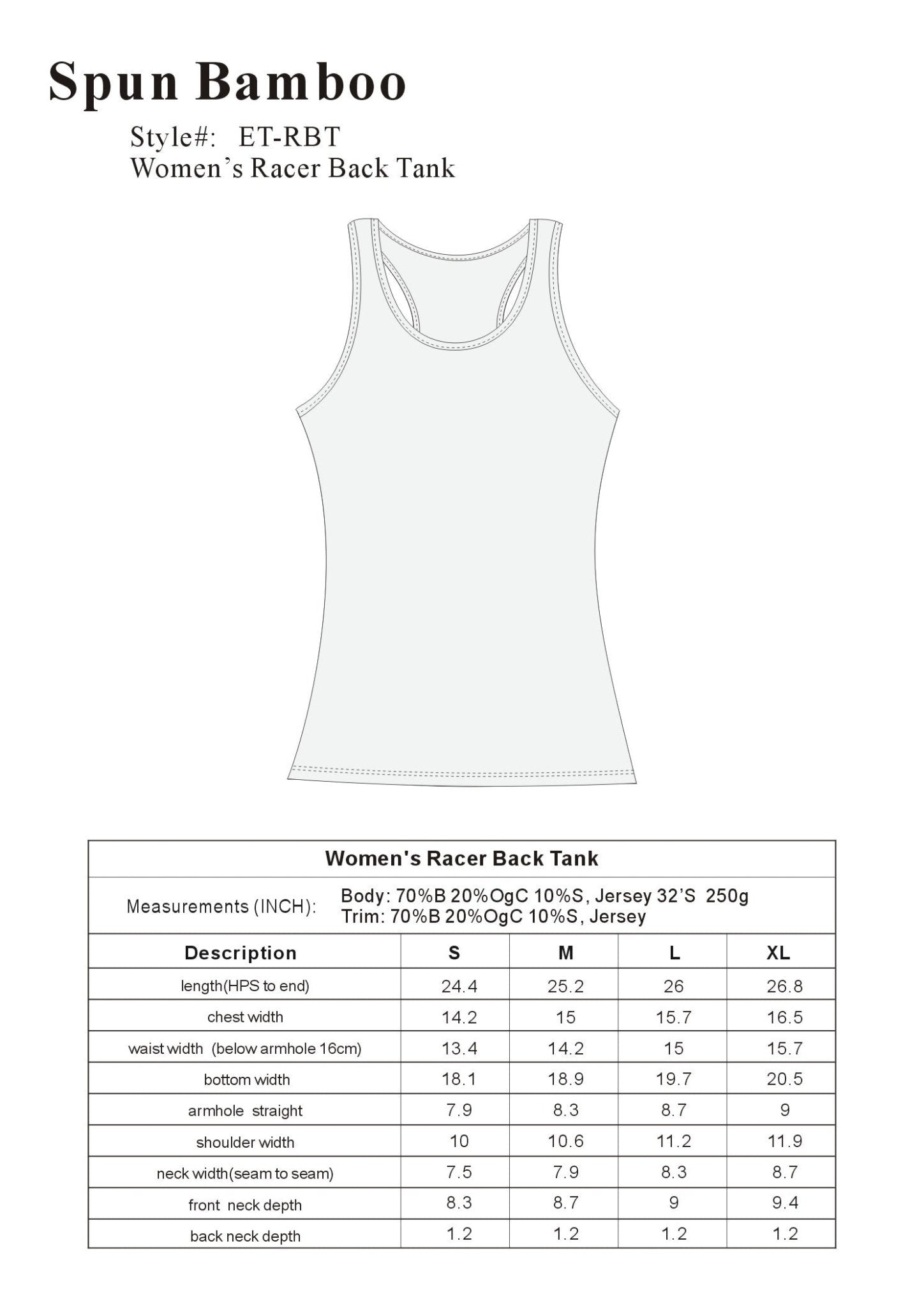 Clearance Women's Bamboo/Cotton Racer Back Tank Top women's tops La Vie Bien Clearance Women's Bamboo/Cotton Racer Back Tank Top
