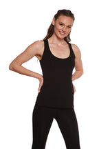 Clearance Women's Bamboo/Cotton Racer Back Tank Top women's tops La Vie Bien Clearance Women's Bamboo/Cotton Racer Back Tank Top