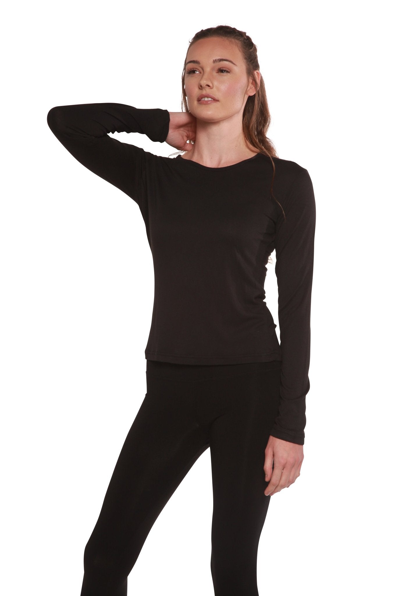 Clearance Women's Scoop Neck 100% Bamboo Viscose Long Sleeve Shirt women's long sleeve La Vie Bien Clearance Women's Scoop Neck 100% Bamboo Viscose Long Sleeve Shirt