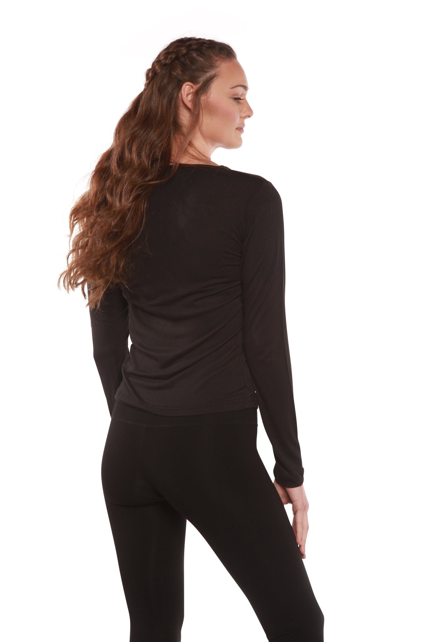 Clearance Women's Scoop Neck 100% Bamboo Viscose Long Sleeve Shirt women's long sleeve La Vie Bien Clearance Women's Scoop Neck 100% Bamboo Viscose Long Sleeve Shirt