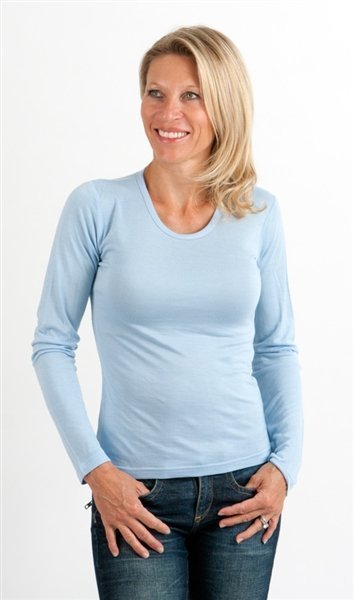 Clearance Women's Scoop Neck 100% Bamboo Viscose Long Sleeve Shirt women's long sleeve La Vie Bien Clearance Women's Scoop Neck 100% Bamboo Viscose Long Sleeve Shirt