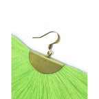 Cleo Fan Boho Colorful Brass Earrings - Thailand Jewelry La Vie Bien Cleo Fan Boho Colorful Brass Earrings - Thailand
