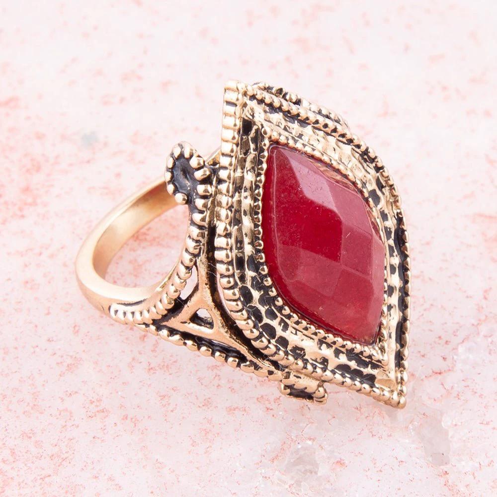 Cleopatra Bordeaux Quartz Ring by Barse Jewelry
