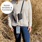 Clip & Go Strap w/Pouch Brushed Vegan Leather La Vie Bien Clip & Go Strap w/Pouch Brushed Vegan Leather