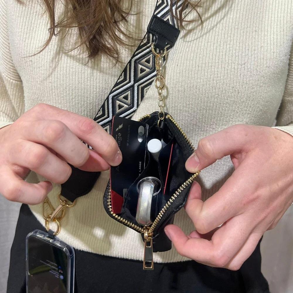 Clip & Go Strap w/RFID Pouch Diamond Pattern