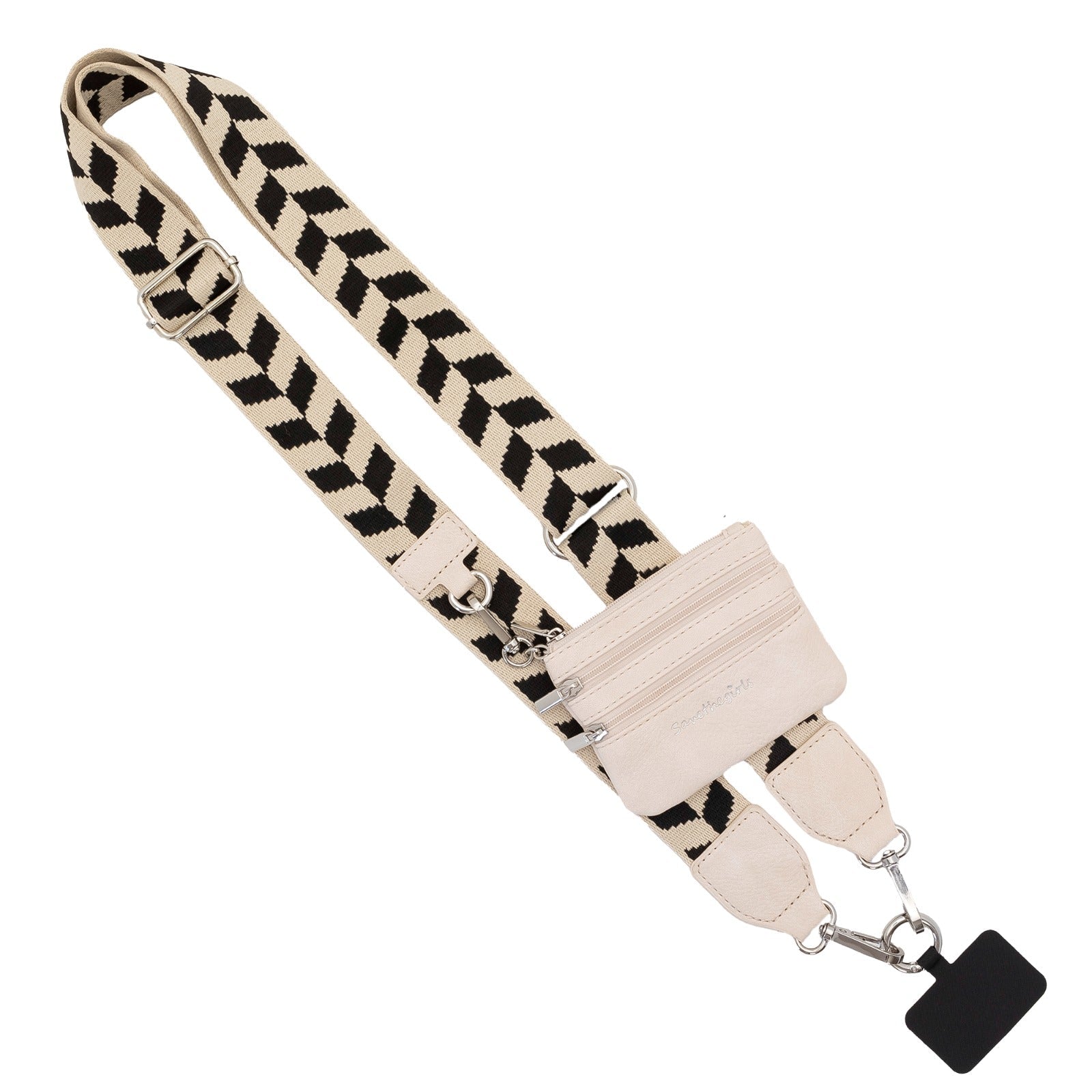 Clip & Go Strap w/Zippered Pouch Chevron La Vie Bien Clip & Go Strap w/Zippered Pouch Chevron