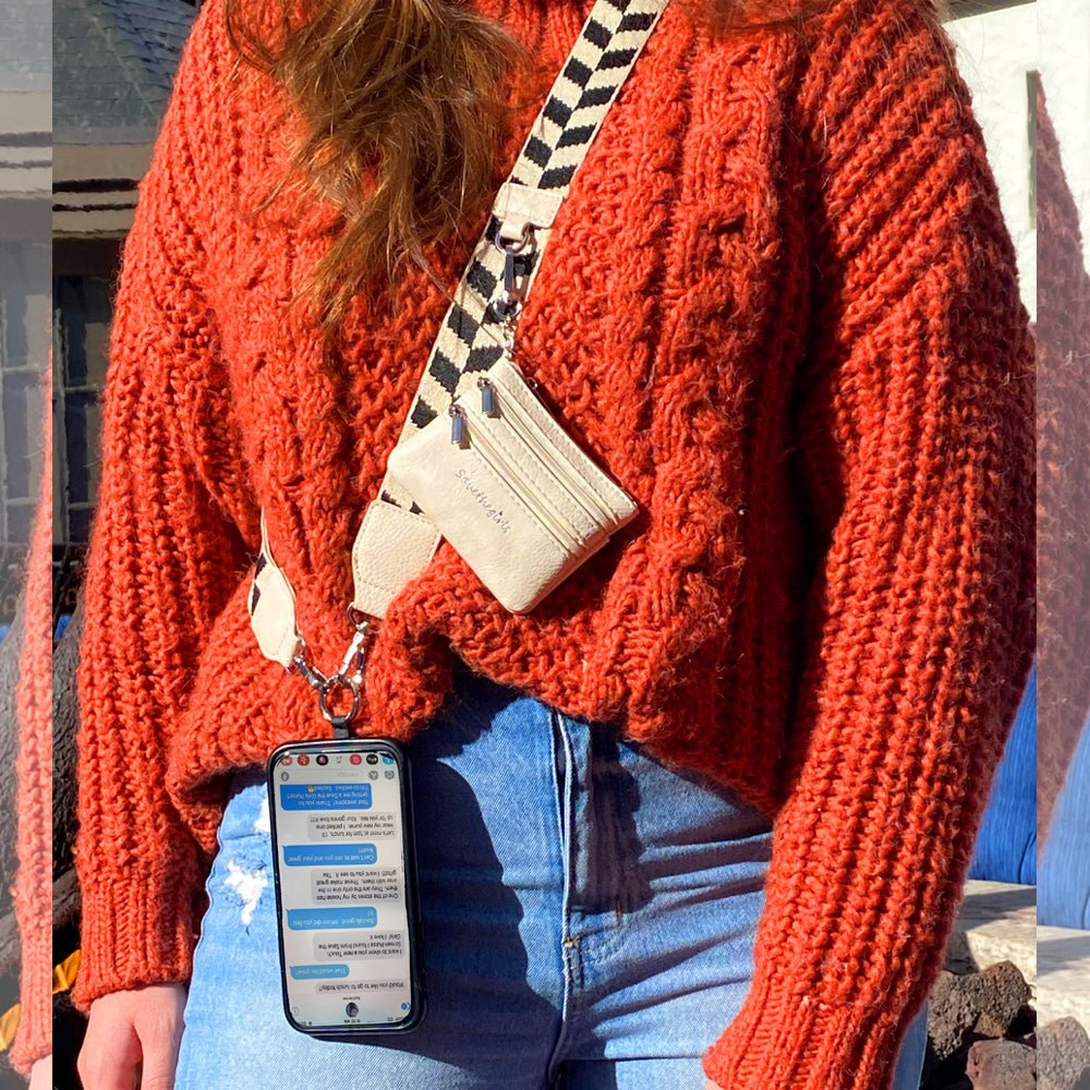 Clip & Go Strap w/Zippered Pouch Chevron La Vie Bien Clip & Go Strap w/Zippered Pouch Chevron
