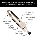 Clip & Go Strap w/Zippered Pouch Chevron La Vie Bien Clip & Go Strap w/Zippered Pouch Chevron