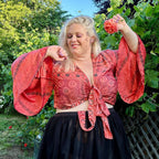 Sari Bell Sleeve Wrap Top by Darn Good Yarn