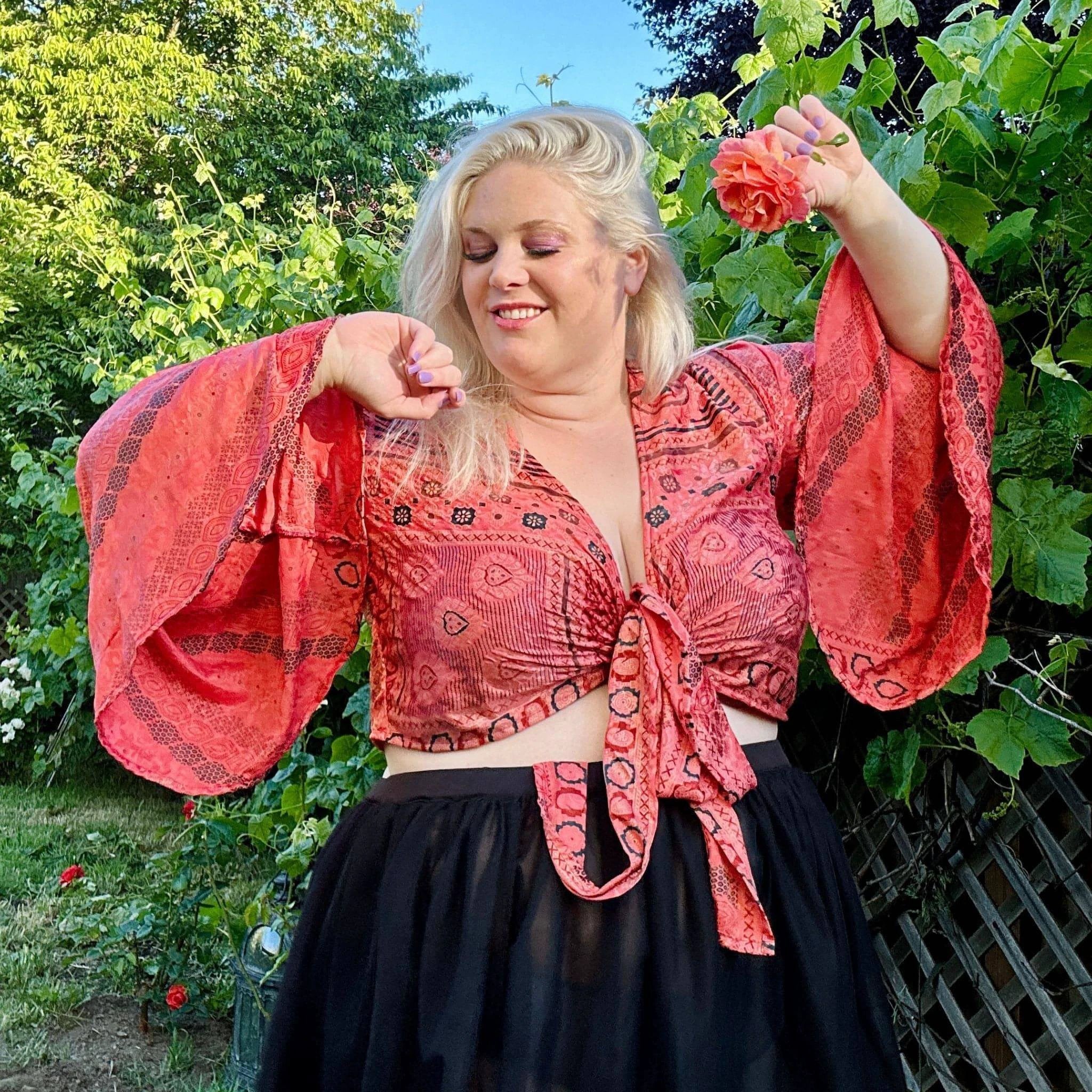 Sari Bell Sleeve Wrap Top by Darn Good Yarn