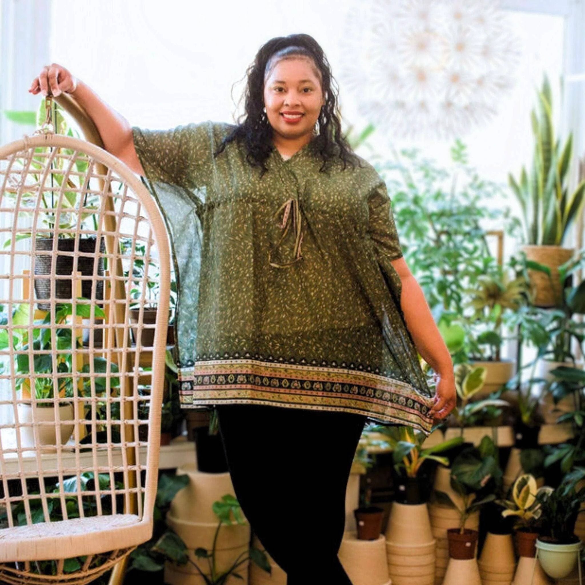 Aanya Adjustable Short Kaftan by Darn Good Yarn