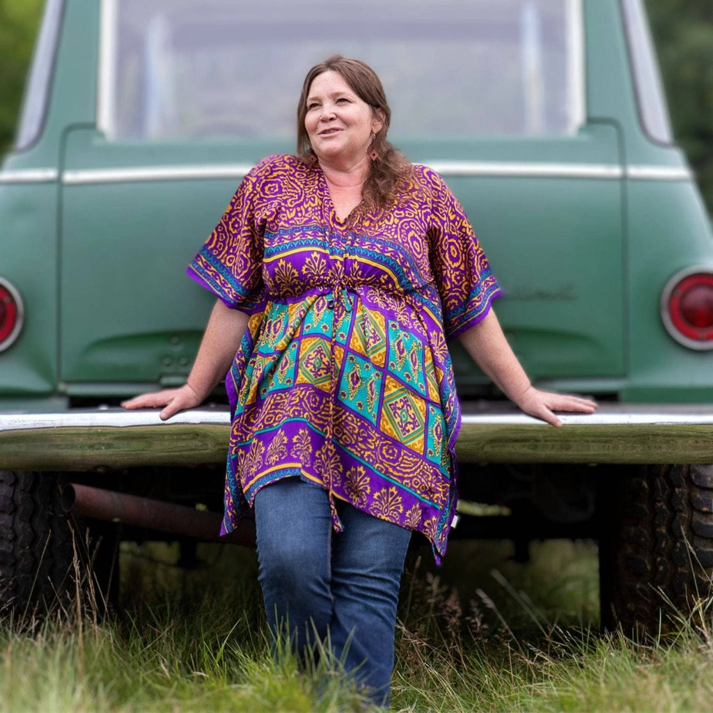 Aanya Adjustable Short Kaftan by Darn Good Yarn