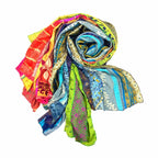 The Original Medley Scarf. ♻️ Made from Sari Magic by Darn Good Yarn