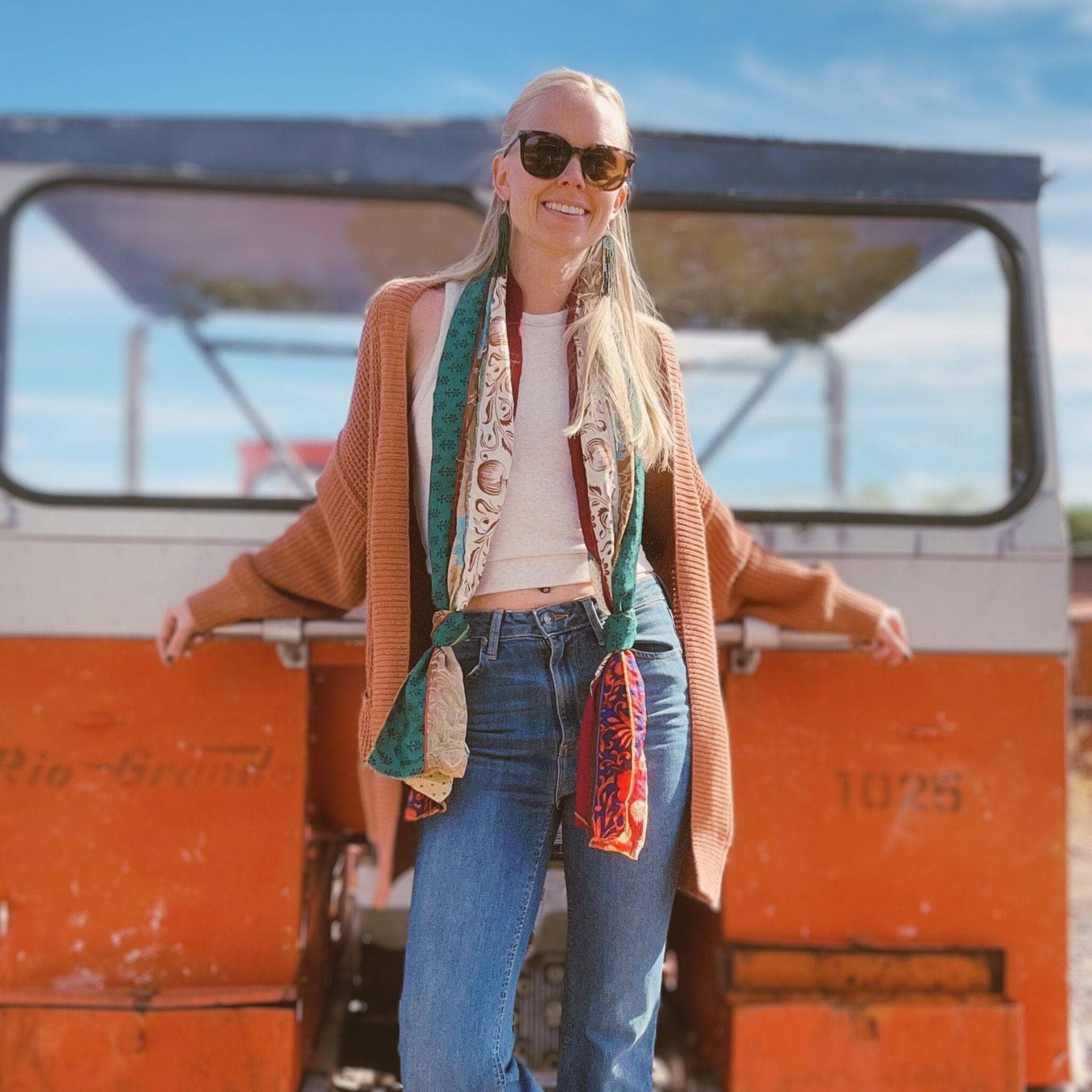 #1 Stocking Stuffer: The Original Medley Scarf. ♻️ Made from Sari Magic