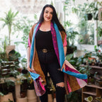The Original Medley Scarf. ♻️ Made from Sari Magic by Darn Good Yarn
