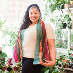 The Original Medley Scarf. ♻️ Made from Sari Magic by Darn Good Yarn