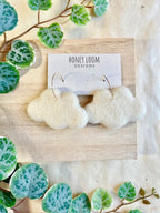 Cloud Felt Earrings by honeyloomdesigns