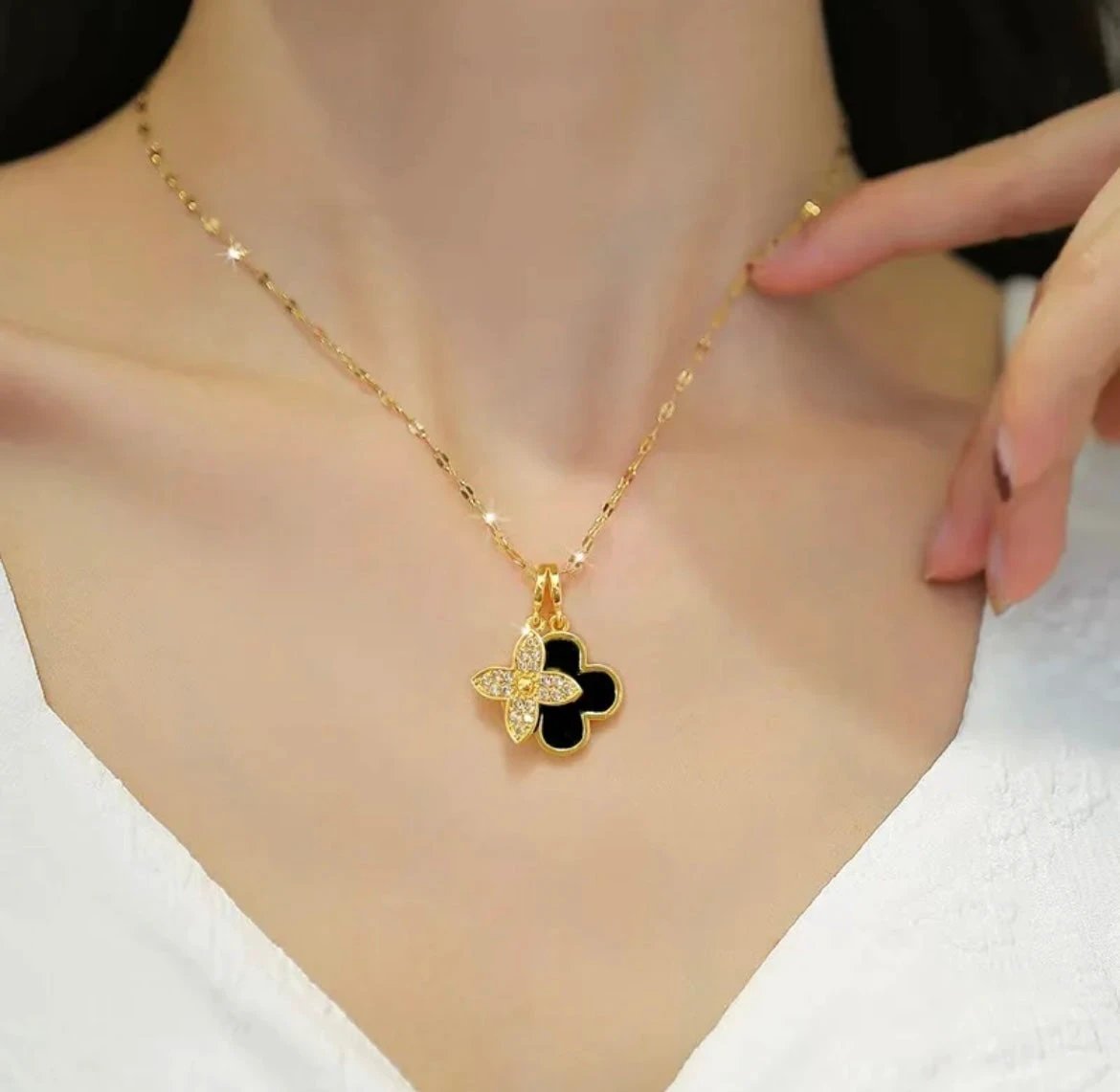 Clover Flower Necklace - Love. Luck. Hope & Faith
