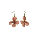 Clover Leather Earrings- Rose Gold Earrings La Vie Bien Clover Leather Earrings- Rose Gold