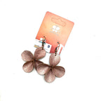 Clover Leather Earrings- Rose Gold Earrings La Vie Bien Clover Leather Earrings- Rose Gold