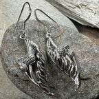 Cluaran Scottish Thistle Earrings in Sterling Silver Dangle Earrings La Vie Bien Cluaran Scottish Thistle Earrings in Sterling Silver