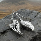 Cluaran Scottish Thistle Earrings in Sterling Silver Dangle Earrings La Vie Bien Cluaran Scottish Thistle Earrings in Sterling Silver