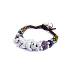 Cluster Brass Bead & Stone Bracelet - Thailand Bracelets La Vie Bien Cluster Brass Bead & Stone Bracelet - Thailand