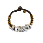 Cluster Brass Bead & Stone Bracelet - Thailand Bracelets La Vie Bien Cluster Brass Bead & Stone Bracelet - Thailand
