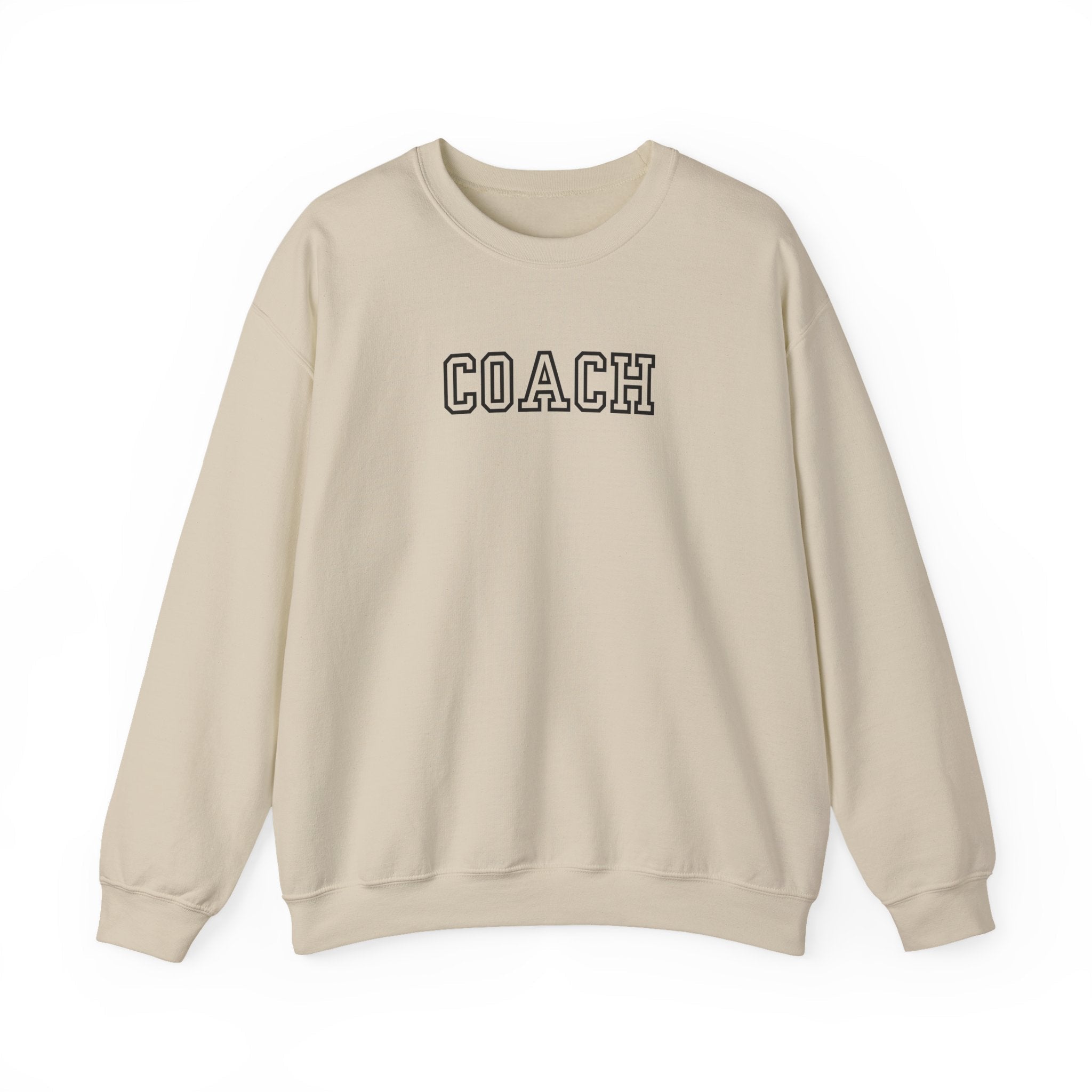 Coach Crewneck Sweatshirt Collegiate Lettering, warm Pullover Sweatshirt La Vie Bien Coach Crewneck Sweatshirt Collegiate Lettering, warm Pullover
