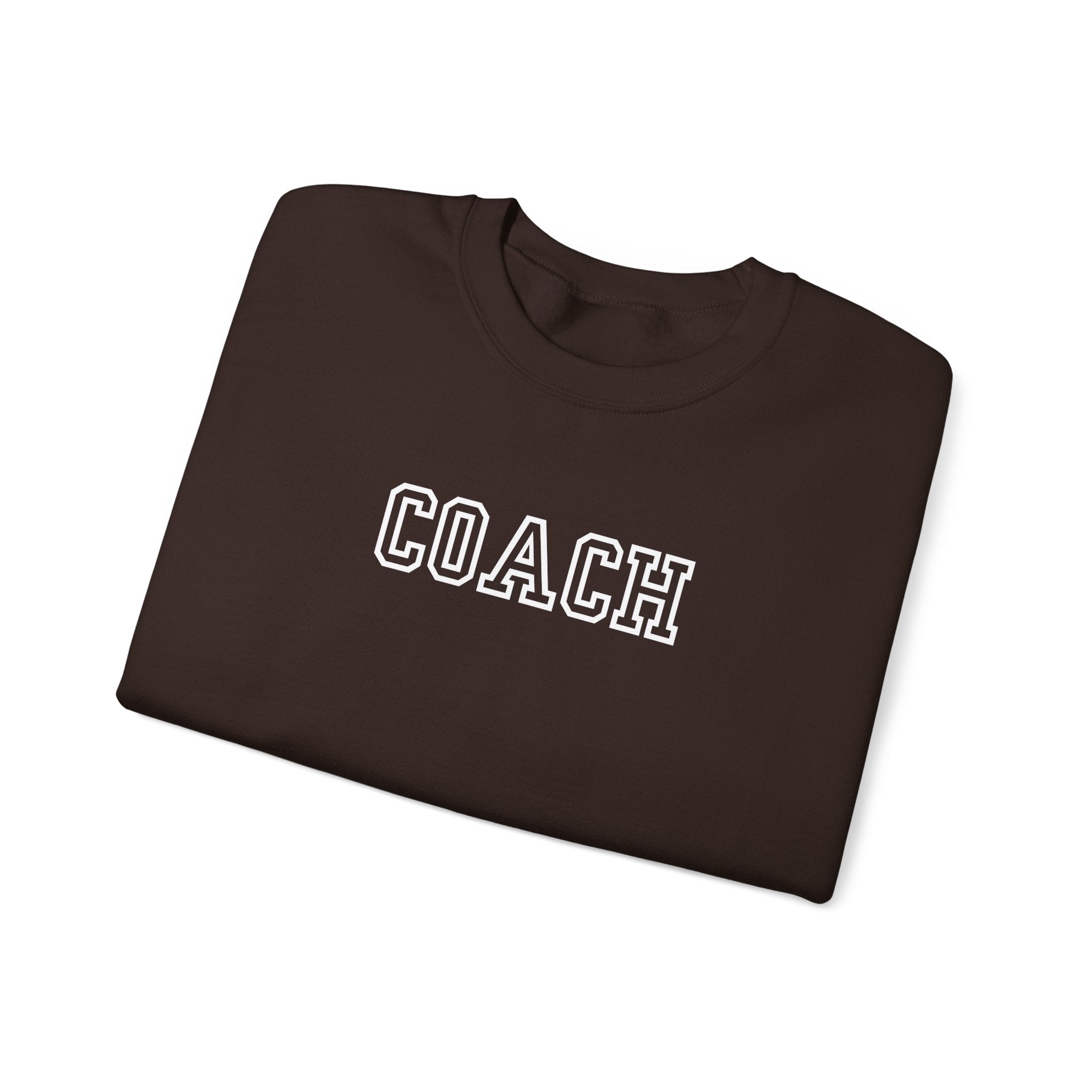Coach Crewneck Sweatshirt Collegiate Lettering, warm Pullover Sweatshirt La Vie Bien Coach Crewneck Sweatshirt Collegiate Lettering, warm Pullover