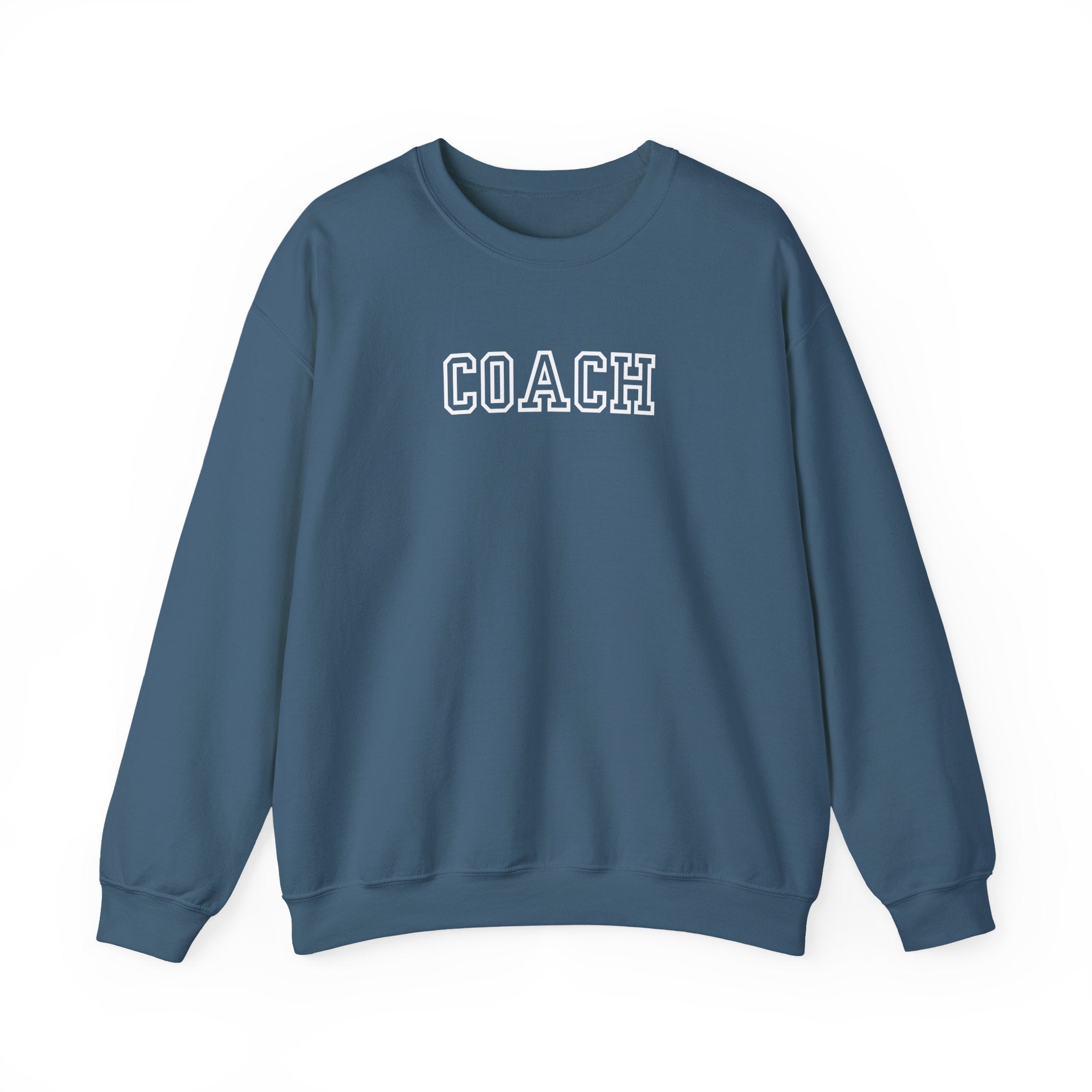 Coach Crewneck Sweatshirt Collegiate Lettering, warm Pullover Sweatshirt La Vie Bien Coach Crewneck Sweatshirt Collegiate Lettering, warm Pullover