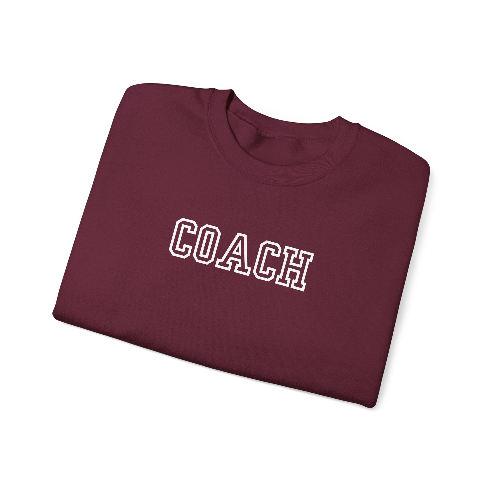 Coach Crewneck Sweatshirt Collegiate Lettering, warm Pullover Sweatshirt La Vie Bien Coach Crewneck Sweatshirt Collegiate Lettering, warm Pullover