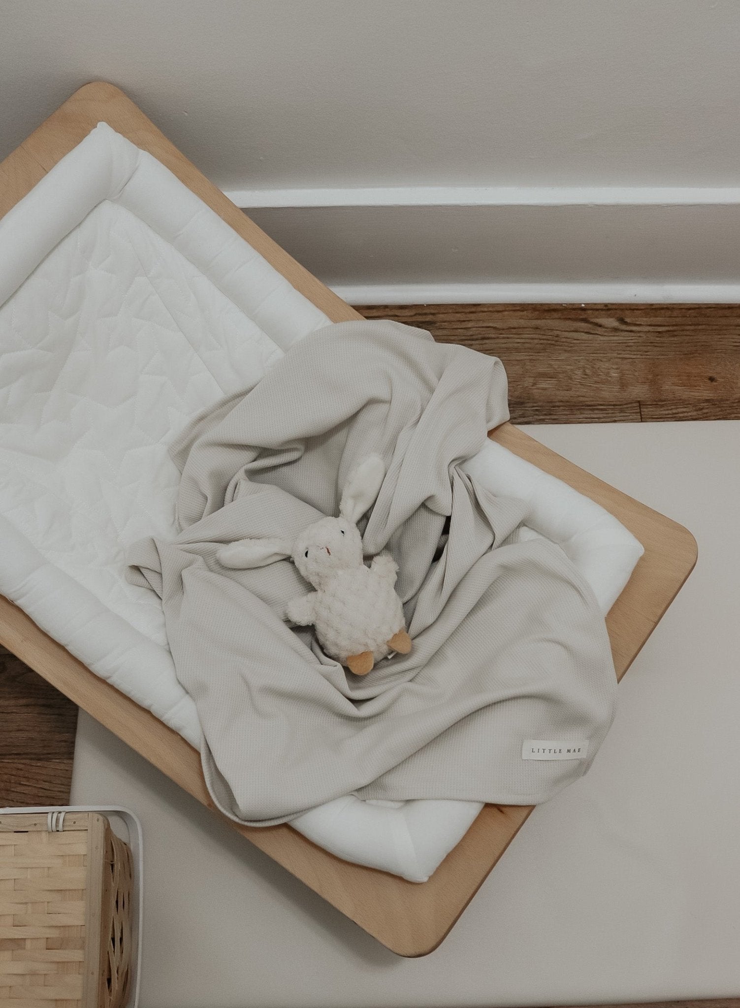 Coco Ivory Waffle Knit Blanket La Vie Bien Coco Ivory Waffle Knit Blanket