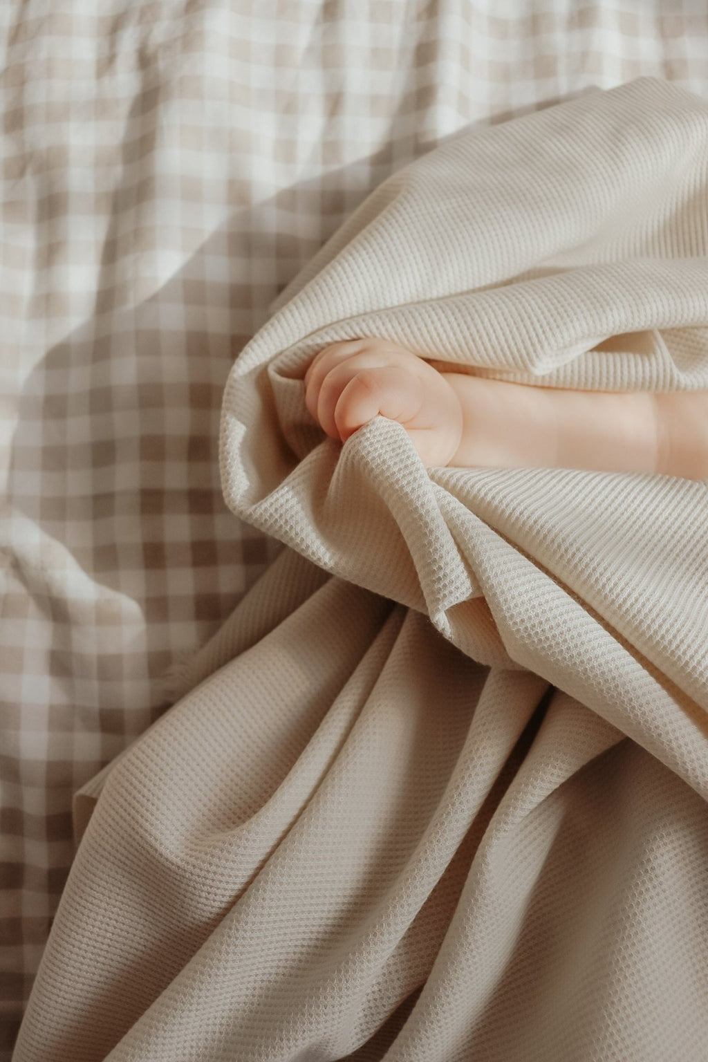Coco Ivory Waffle Knit Blanket La Vie Bien Coco Ivory Waffle Knit Blanket