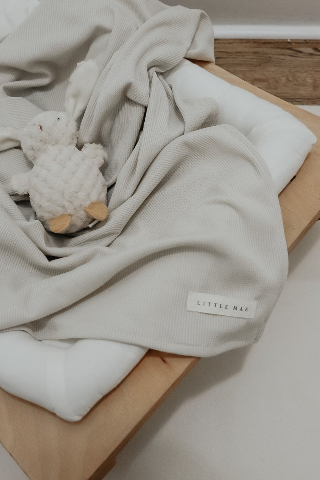 Coco Ivory Waffle Knit Blanket La Vie Bien Coco Ivory Waffle Knit Blanket