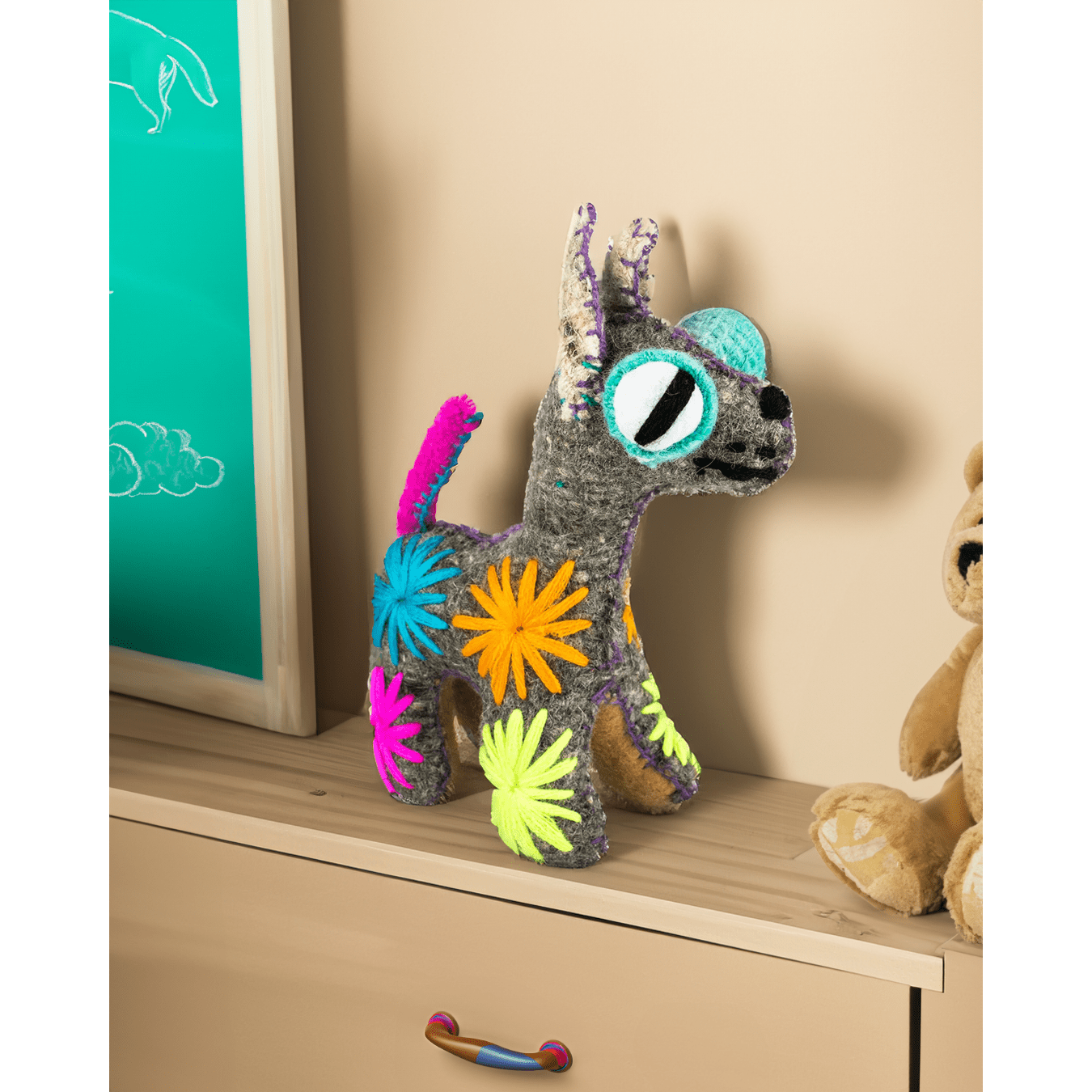 Coco the Chihuahua: Repurposed Wool Boho Decor - Mexico Decor La Vie Bien Coco the Chihuahua: Repurposed Wool Boho Decor - Mexico