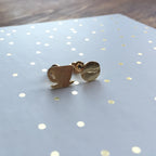 Coffee Cup & Bean Earrings in Rose Gold or Silver by The Bullish Store