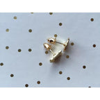 Coffee Cup & Bean Earrings in Rose Gold or Silver by The Bullish Store
