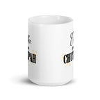 Coffee gives me chutzpah White glossy mug by La Vie Bien