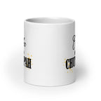 Coffee gives me chutzpah White glossy mug by La Vie Bien