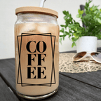 COFFEE Glass Can Cup Drinkware La Vie Bien COFFEE Glass Can Cup