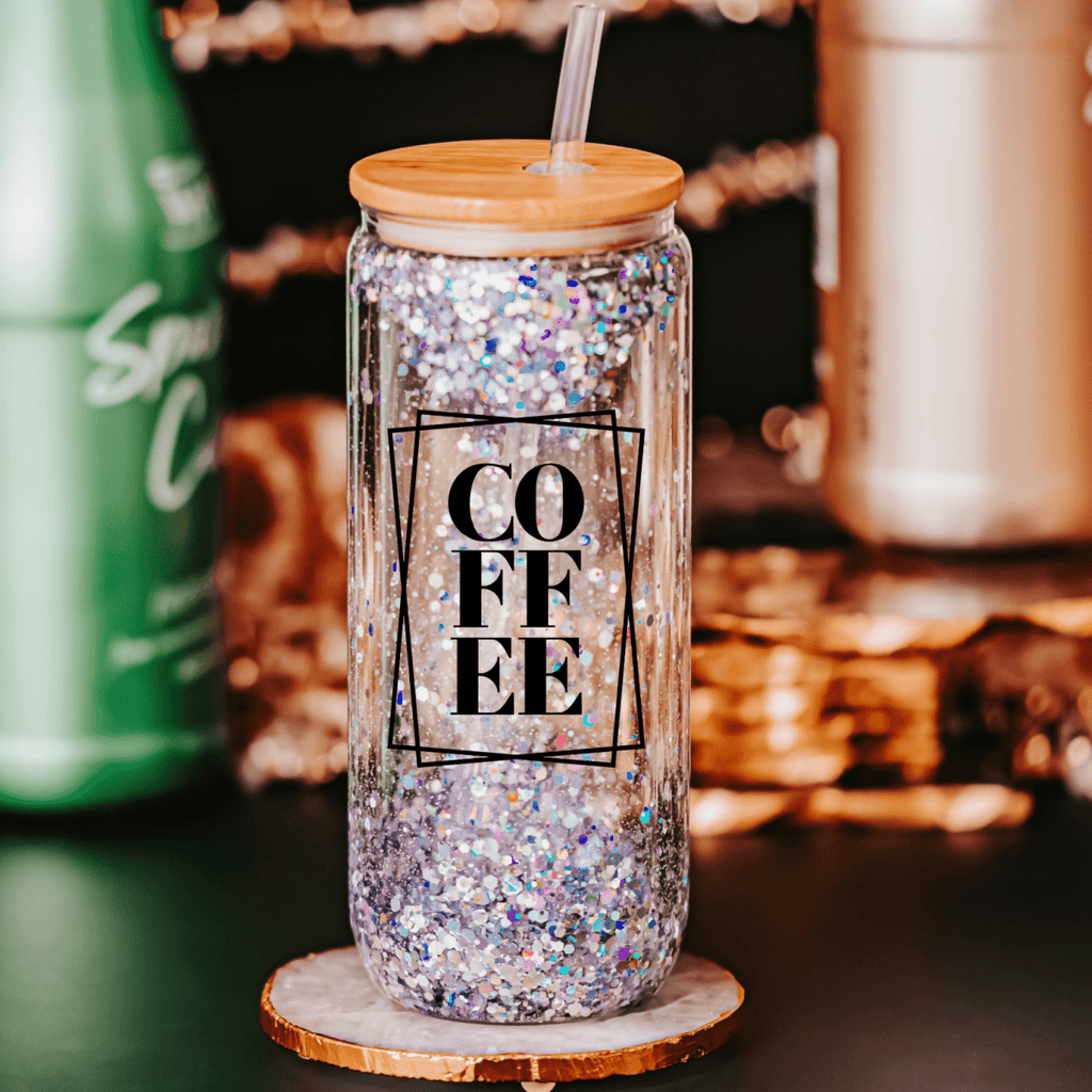 COFFEE Glass Can Cup Drinkware La Vie Bien COFFEE Glass Can Cup