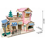 Coffee Shop Building Model Kit - Wooden Laser-Cut 3D Puzzle (161 Pcs) Toys > 3D Puzzles La Vie Bien Coffee Shop Building Model Kit - Wooden Laser-Cut 3D Puzzle (161 Pcs)