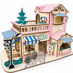 Coffee Shop Building Model Kit - Wooden Laser-Cut 3D Puzzle (161 Pcs) Toys > 3D Puzzles La Vie Bien Coffee Shop Building Model Kit - Wooden Laser-Cut 3D Puzzle (161 Pcs)